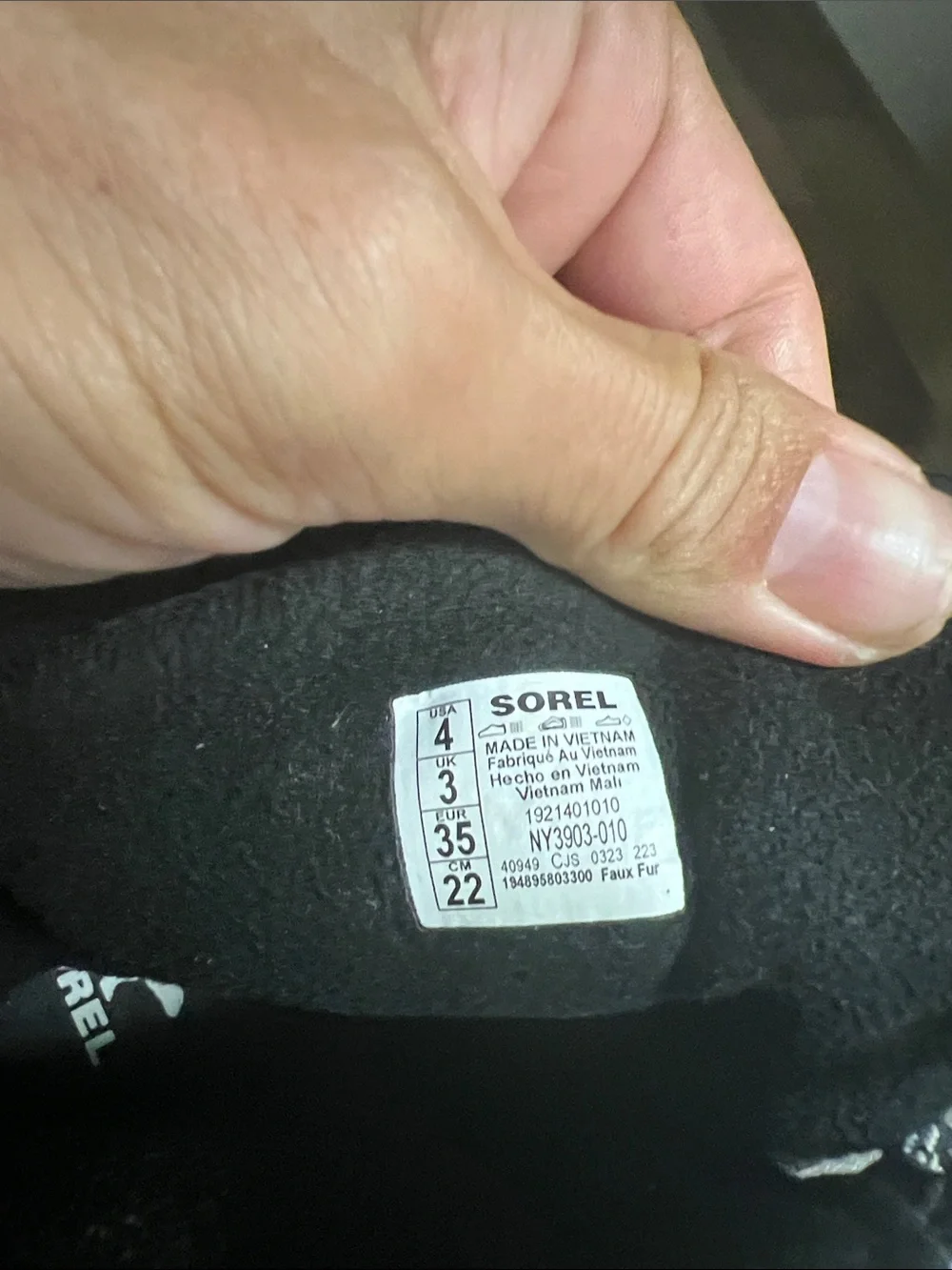 Sorel Black and White Women's Insulated Lace-Up Winter Boots